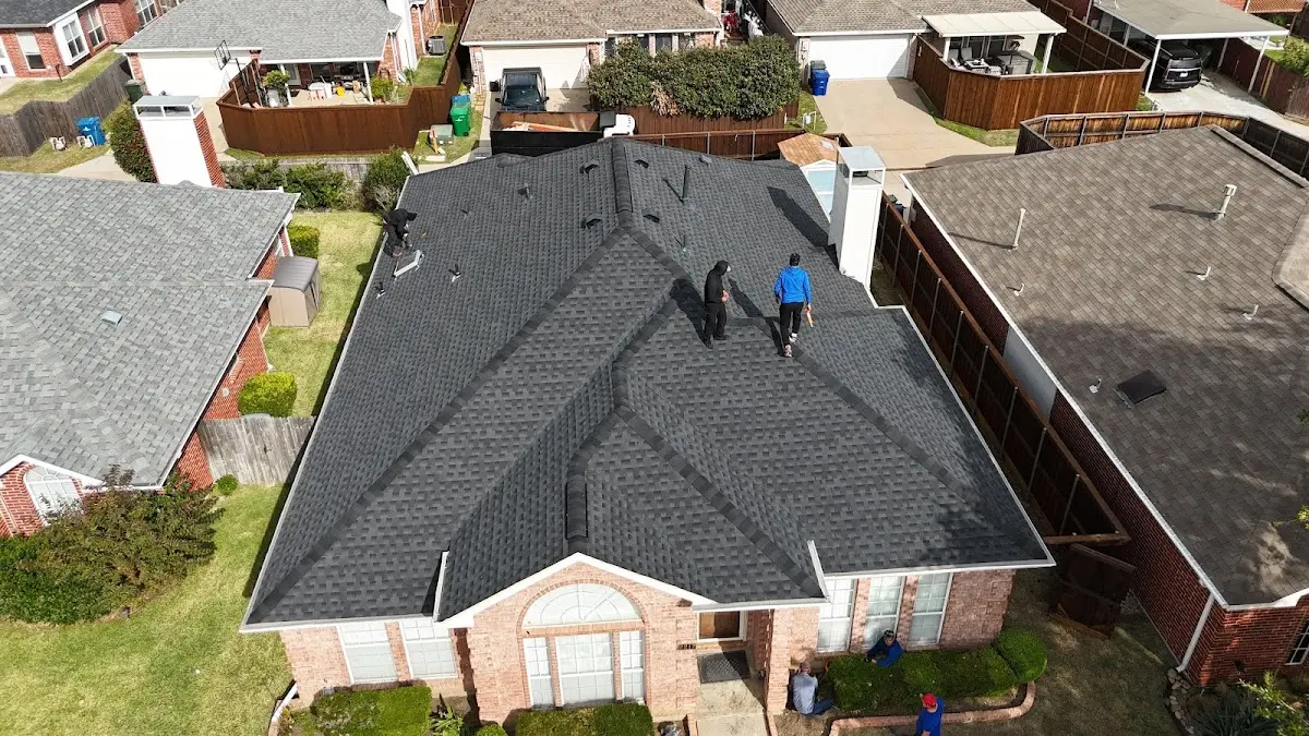 Slate & Tile Roof Repair work in progress on a Arvin property